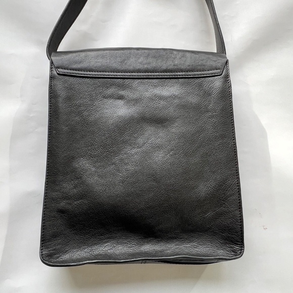 1857 Eighteen57 Bag Black 100% Leather Cross Body Hand Crafted Lined Unisex - Picture 4 of 8